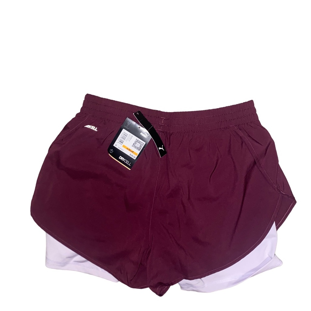 Puma Purple athletic shorts NWT reflective